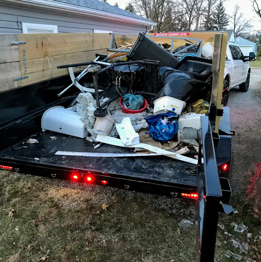 Roll-off dumpster delivered to a residential driveway in Beekman